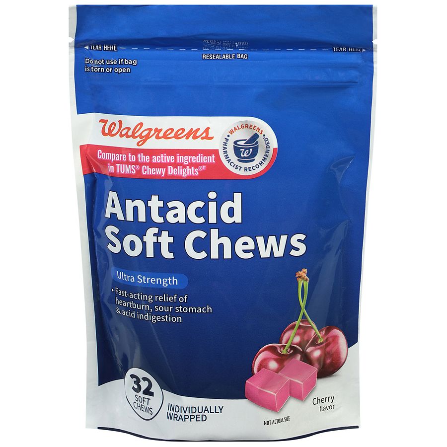 Walgreens Antacid Soft Chews Cherry Walgreens