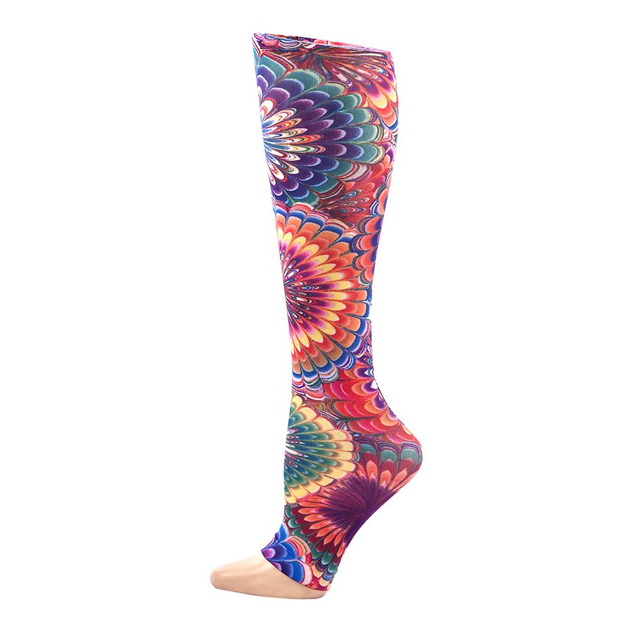 Mama Sox - Inspire Open Toe Maternity Compression Socks in Blue Stripes