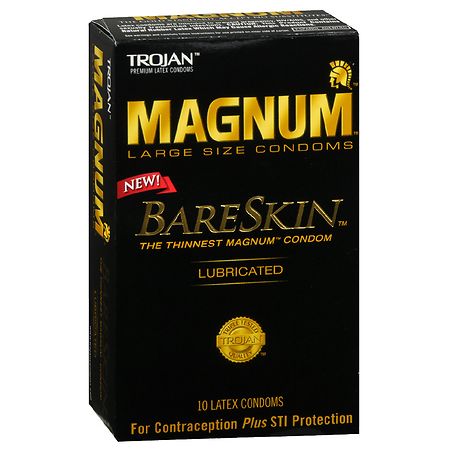 Trojan Bareskin Large Lubricated Latex Condoms
