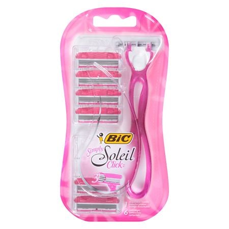 BIC Simple Soleil Click Razor 1 Handle + 6 Cartridges