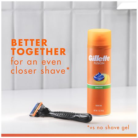 Gillette Sensitive Shaving Gel for Men, For Smooth Skin Almond Oil