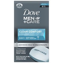 Dove Men+Care Bar 3 in 1 Cleanser for Body, Face, and Shaving Extra Fresh  Body and Facial Cleanser More Moisturizing Than Bar Soap to Clean and