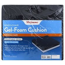 Gel Wheelchair Cushion with Removable Cover, 16x20x2 Navy Color