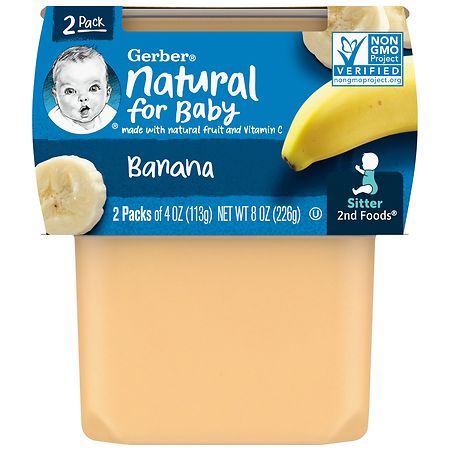Gerber Baby Food Puree Clean Label Project Tubs Banana