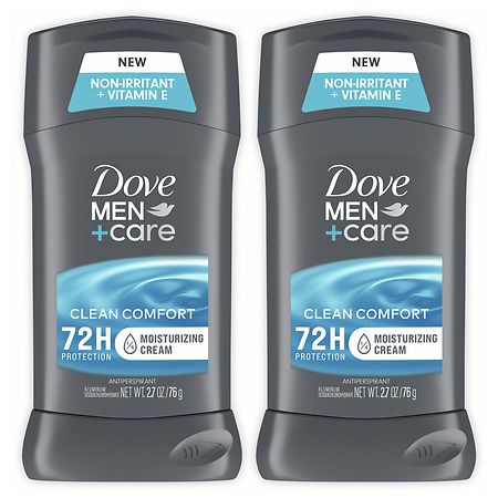 Dove Men+Care Antiperspirant Deodorant Stick Clean Comfort, Twin Pack