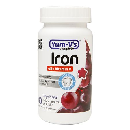 Yum-V's Complete Iron with Vitamin C Adult Jellies Grape