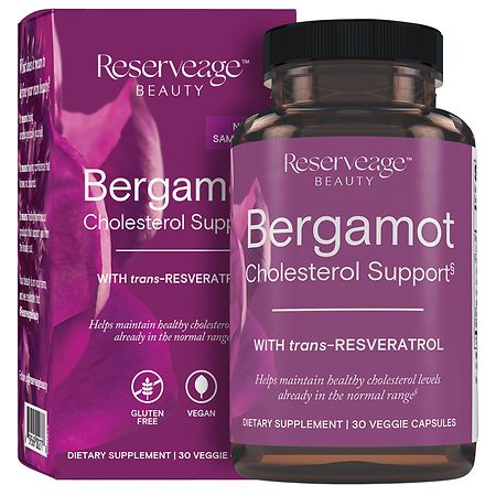 ReserveAge Nutrition Bergamot Cholesterol Support Capsules with Trans-Resveratrol