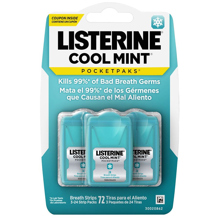 Listerine Pocketpaks Fresh Breath Strips Cool Mint | Walgreens