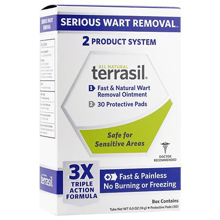 UPC 187451000633 product image for Terrasil Fast & Natural Wart Removal Ointment Plus 30 Protective Wart Pads - 1.0 | upcitemdb.com
