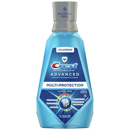Crest Pro-Health Advanced Alcohol Free Anticavity Fluoride Mouthwash Extra Deep Clean Fresh Mint