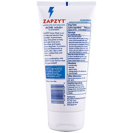 ZAPZYT Acne Wash with Salicylic Acid Walgreens