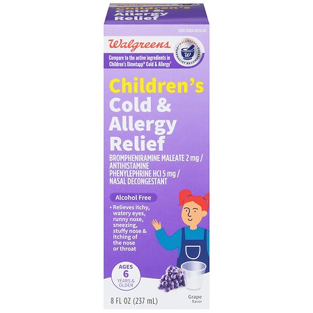 Walgreens Children's Cold & Allergy Relief Liquid Grape