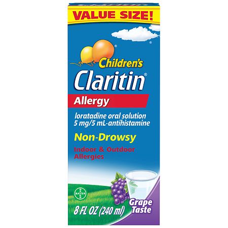 Claritin Children's 24 Hour Allergy Relief Syrup Grape