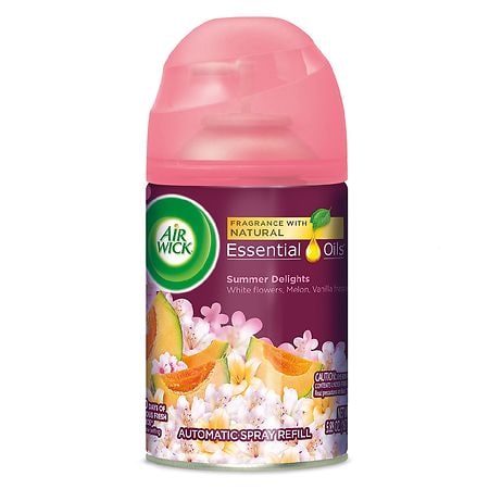 Air Wick Freshmatic Refill Automatic Spray, Air Freshener Summer Delights (White Flowers/ Melon/ Vanilla)