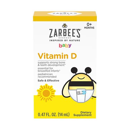 Zarbee's Baby Vitamin D Supplement Fragrance-Free
