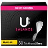 U by Kotex Balance Thin Wrapped Liners Unscented, Regular (50 ct)-0