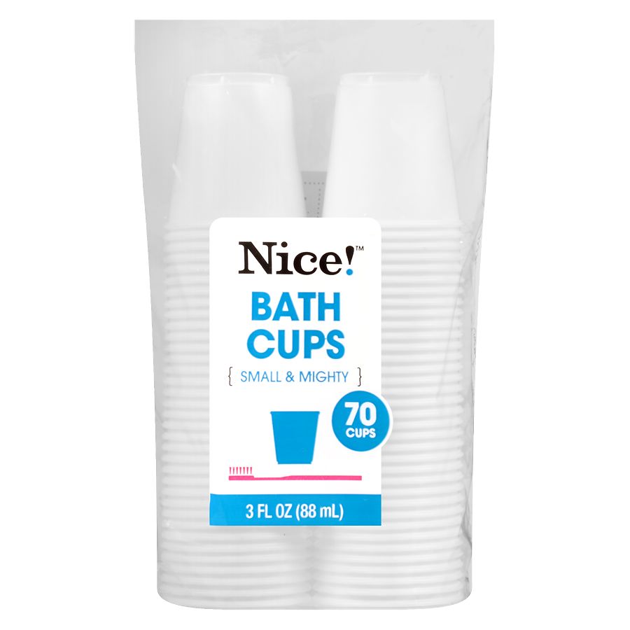 Bath Great Value 3 Oz White Plastic Cups, 100 Ct