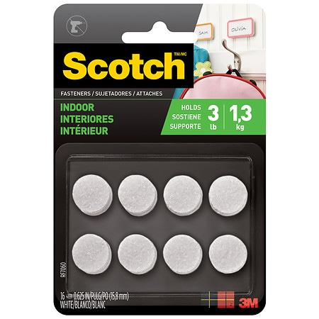 Scotch Multi-Purpose Fasteners 5/ 8 inch White