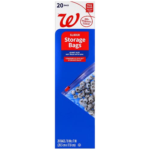 20-Count Walgreens Slider Storage Bags
