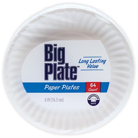 Walgreens Big Plate Paper Plates 6in
