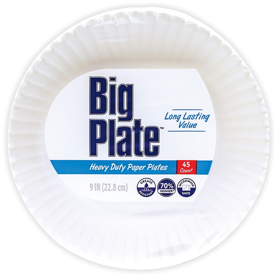 Walgreens Big Plate Heavy Duty Paper Plates 9in