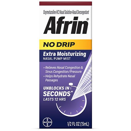 Afrin No Drip Extra Moisturizing Nasal Pump Mist