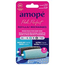 Amope Pedi Perfect Electronic Foot File Mixed Refills, 2 ct, Regular &  Ultra Coarse Mixed Coarse Refills