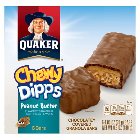 Quaker Chewy Dipps Granola Bars Peanut Butter