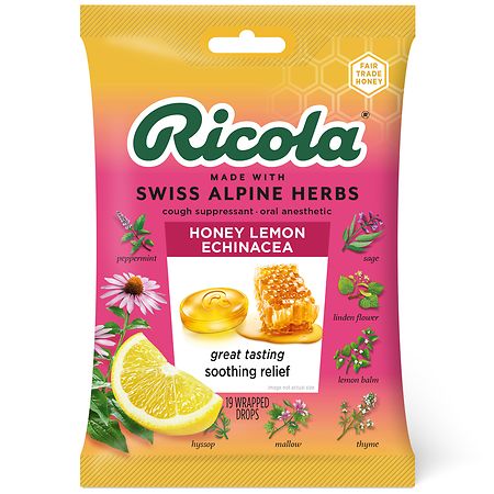 Ricola Echinacea Cough Drops Honey Lemon