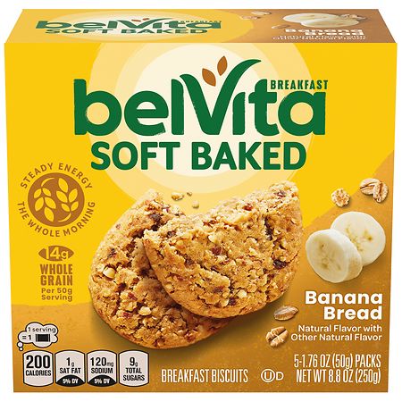 belVita Soft Baked Breakfast Biscuits Banana Bread