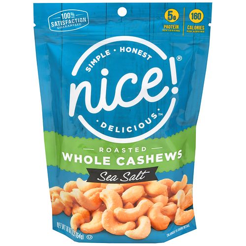 Nice! Roasted Whole Cashews Sea Salt, 16.0 Oz