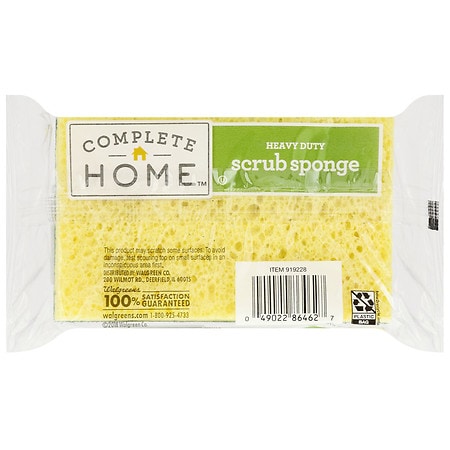 Complete Home Heavy Duty Scrub Sponge Yellow/Green