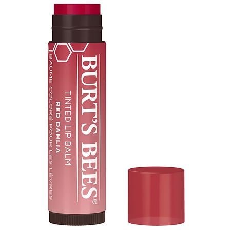Burt's Bees 100% Natural Origin Tinted Lip Balm Red Dahlia with Shea Butter & Botanical Waxes
