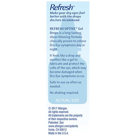refresh lubricant eye gel Refresh Optive Lubricant Gel Eye Drops main image 1