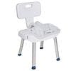 Drive Medical Bathroom Safety Shower Chair with Folding Back White | Walgreens