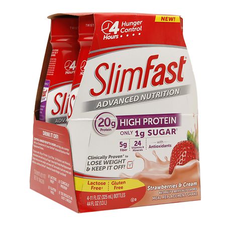 SlimFast Advanced Nutrition High Protein Meal Replacement Shake Strawberries & Cream