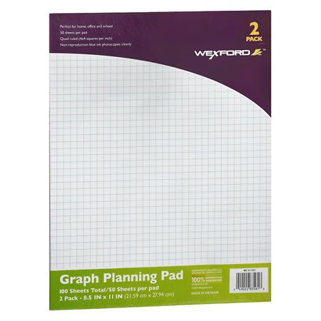 Wexford Graph Plan Pad White
