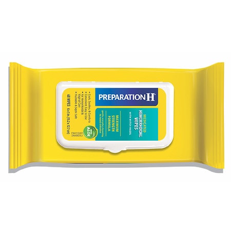 Preparation H Medicated Hemorrhoidal Wipes, Maximum Strength with Witch Hazel