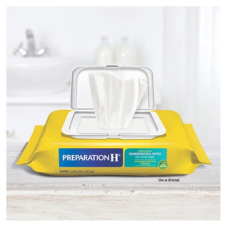 Preparation H Medicated Hemorrhoidal Wipes, Maximum Strength with
