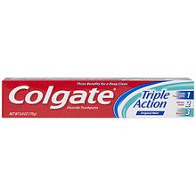 Colgate Triple Action Toothpaste Mint | Walgreens