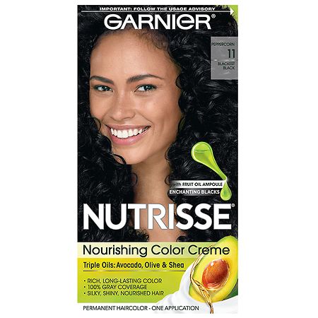Garnier Nourishing Hair Color Creme, 11 Blackest Black