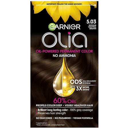 Garnier Olia Permanent Hair Color 5.03 Medium Neutral Brown