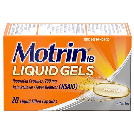 Motrin IB Liquid Gels, Ibuprofen 200mg