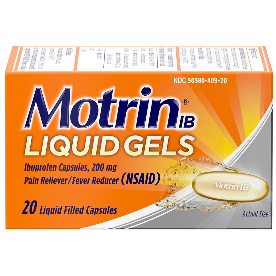 Motrin IB Liquid Gels, Ibuprofen 200mg Walgreens
