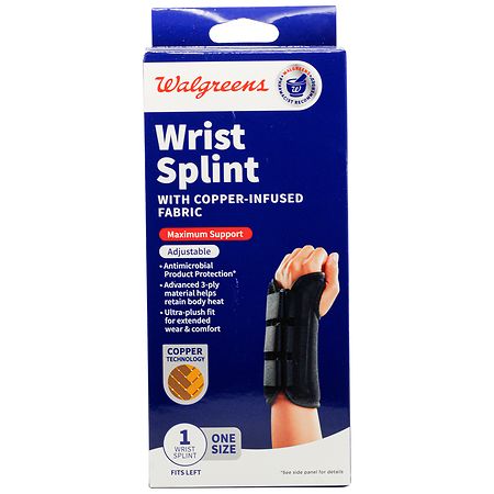 Walgreens Copper Wrist Splint Left Black