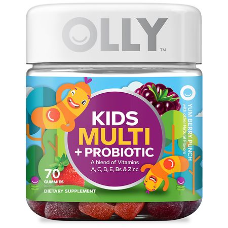 OLLY Kids Multi + Probiotic Gummies Yummy Berry Punch