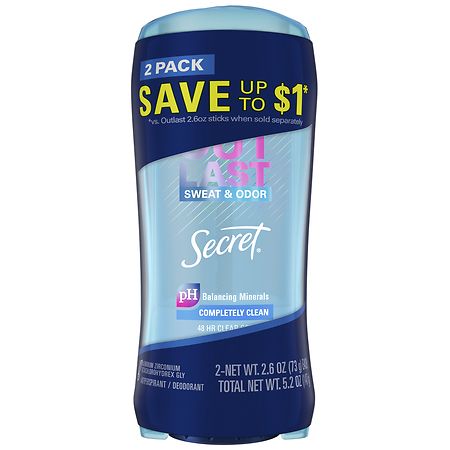 Secret Outlast Antiperspirant Deodorant Completely Clean
