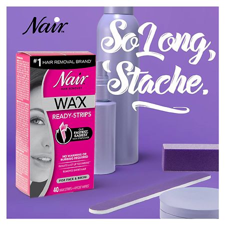 Nair Wax Ready Strips Face