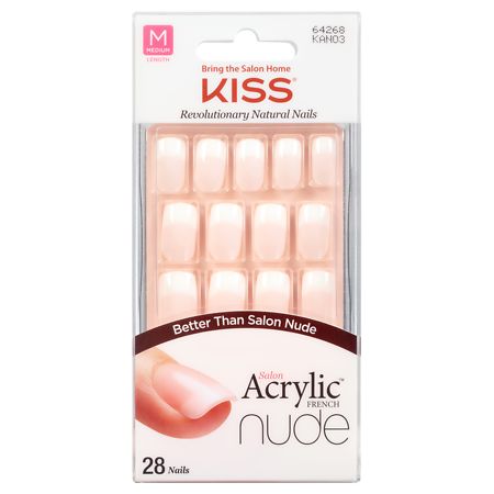 Kiss Salon Acrylic Nude French Nails Cashmere Nude
