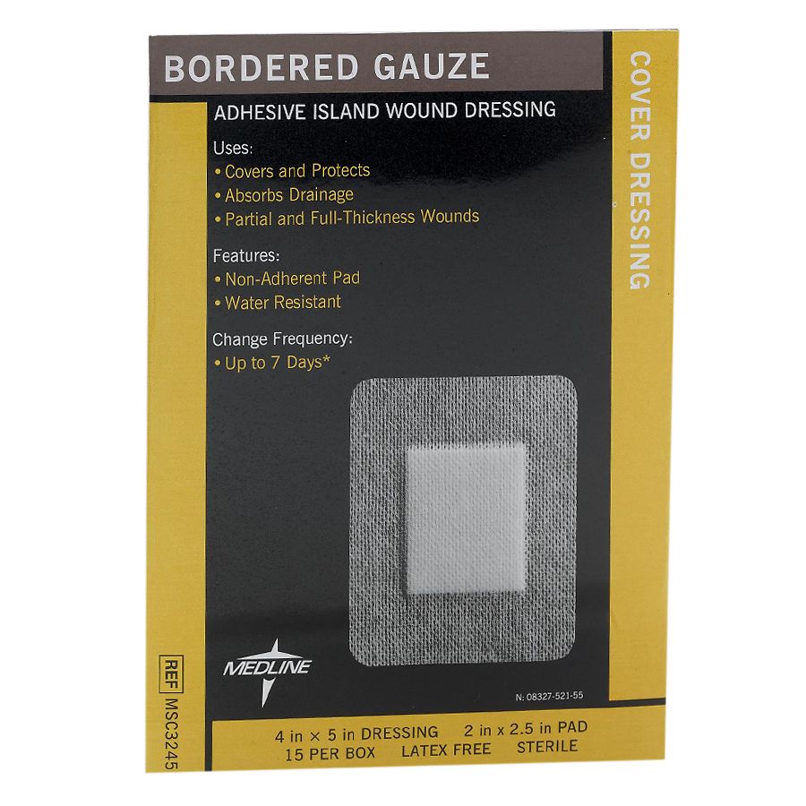 Medline Sterile Bordered Gauze 4x5 Walgreens
